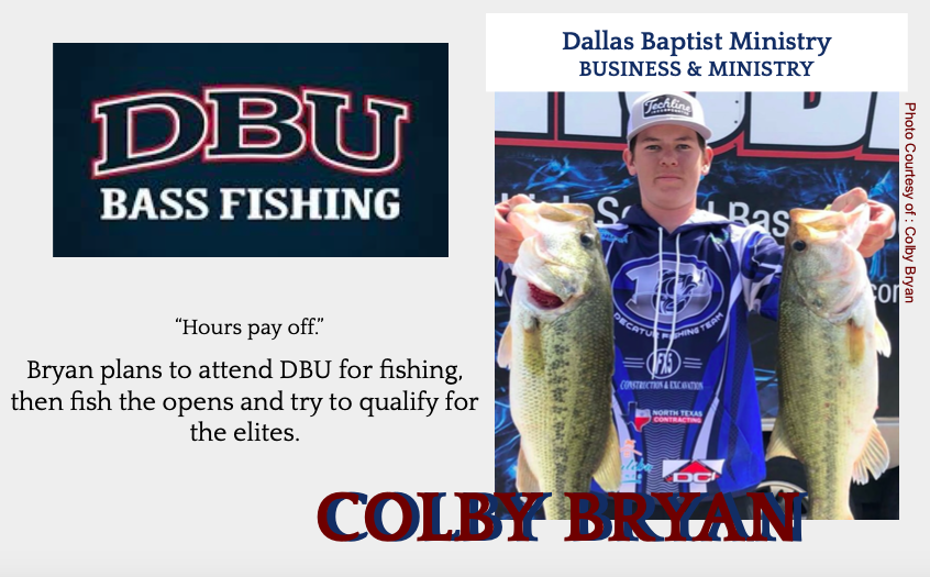 Colby Bryan Signs with DBU for Fishing