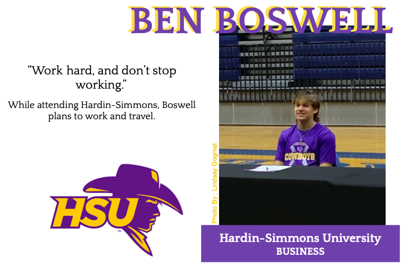 Ben Boswell Signs With Hardin-Simmons for Baseball