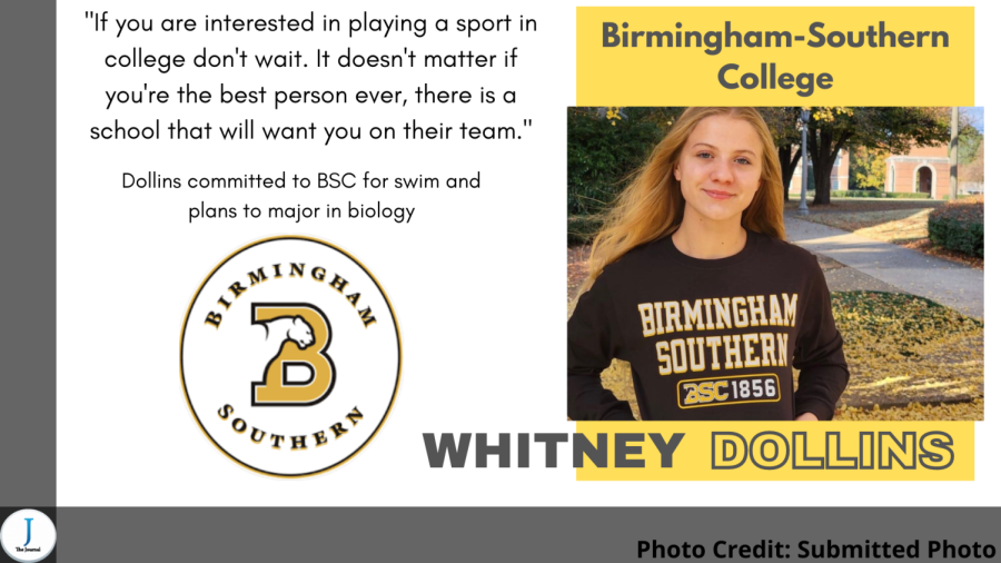 Whitney Dollins Signs with Birmingham-Southern College for Swim