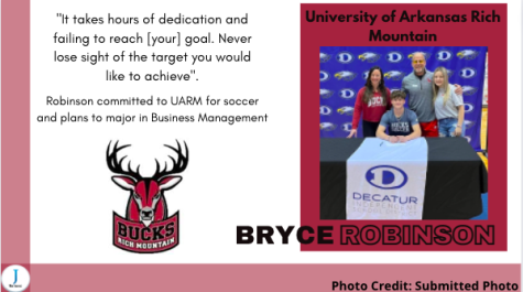 Bryce Robinson Signs with University of Arkansas Rich Mountain for Soccer