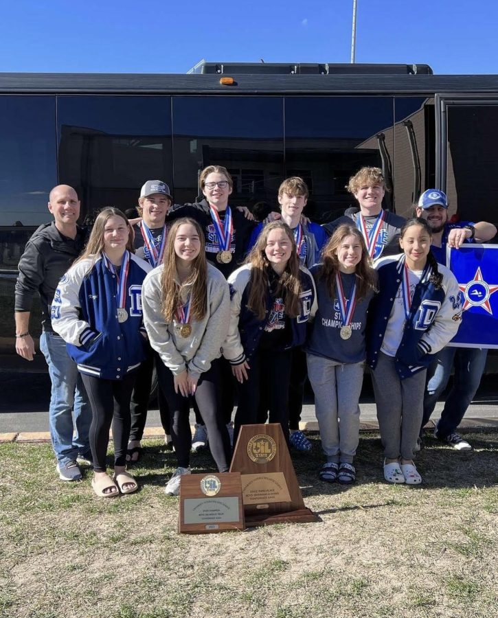 DHS swimmers returned from state with hardware. 