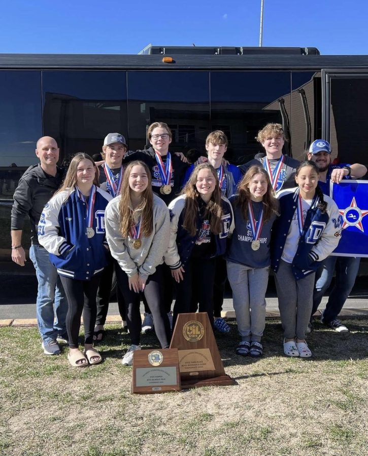 DHS+swimmers+returned+from+state+with+hardware.+