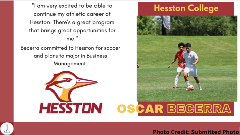 Oscar Becerra Signs with Hesston College for Soccer