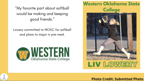Liv Lowery Signs with Western Oklahoma State College for Softball